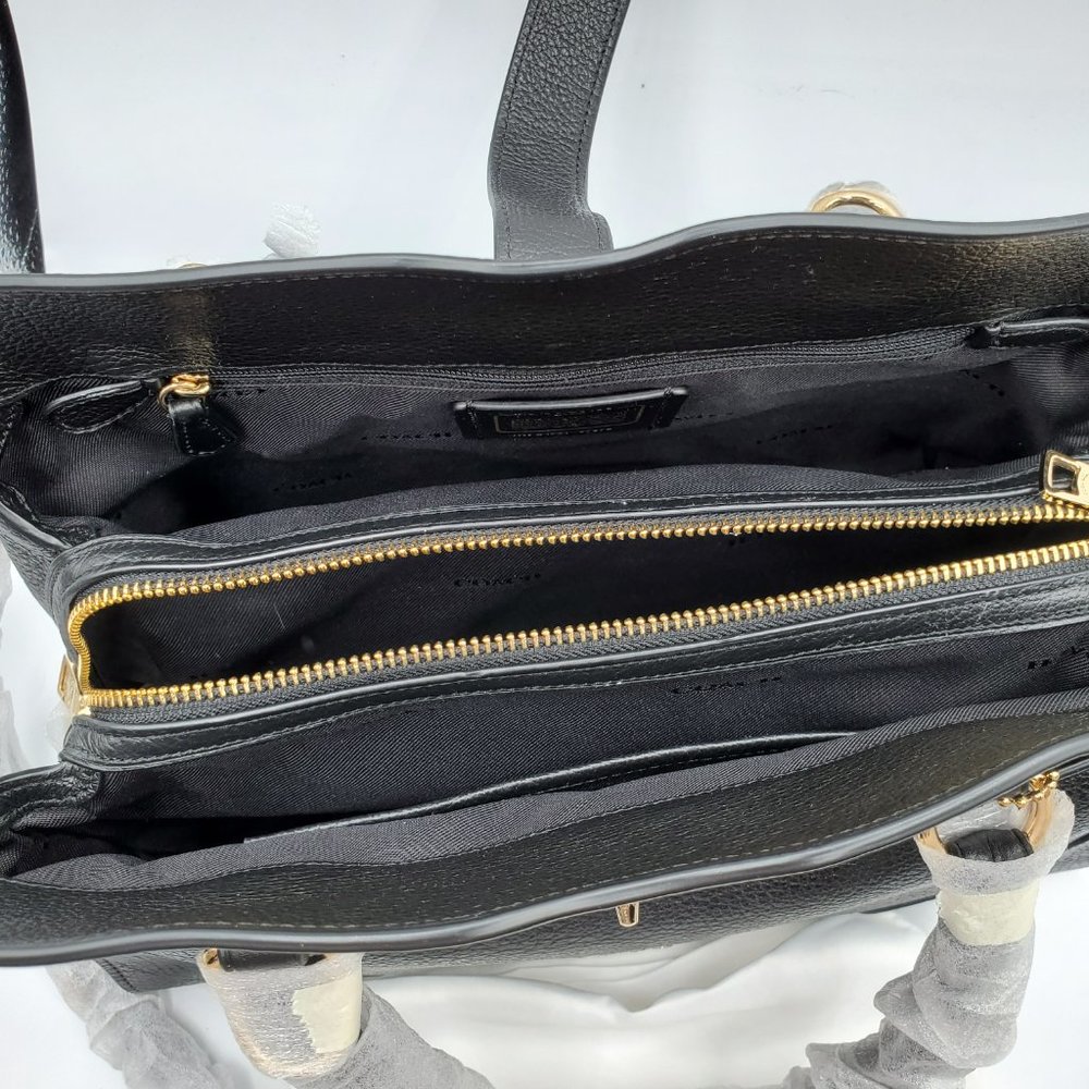 COACH MERCER SATCHEL BLACK GRAIN LEATHER LADIES - Picture 4 of 5